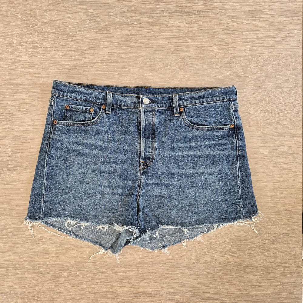 Levi's 501 Regular Rise Blue Jean Shorts with Button Fly